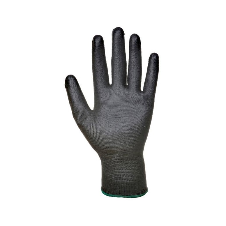 Guanti da lavoro spalmati in poliuretano con supporto in Nylon - Nero