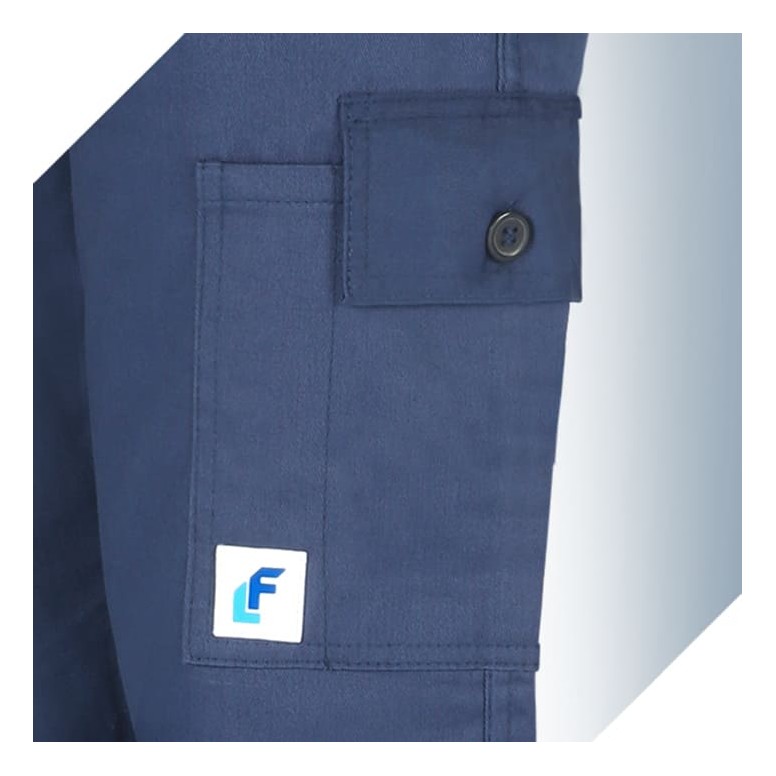 Pantalone da lavoro Economico Blu Multitasche Cotone 100% Massaua