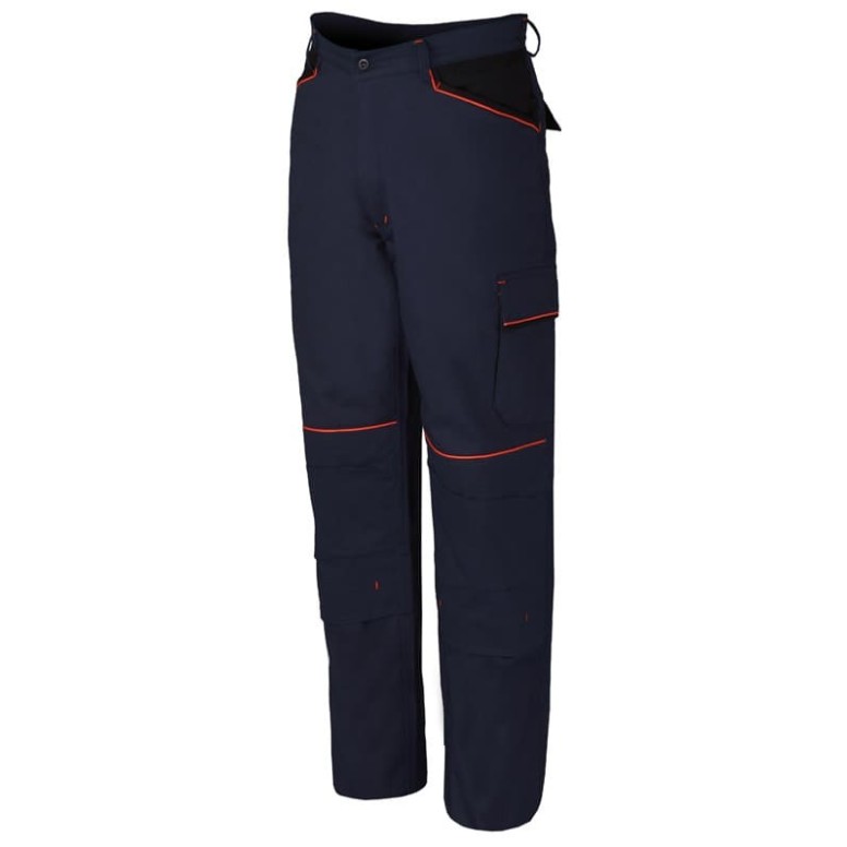 Pantaloni da lavoro leggeri antinfortunistica multitasche 100% cotone ISSA LINE 8930
