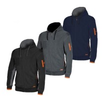 Felpa da lavoro in micropile con cappuccio ISSA LINE - 04807 Ortigara