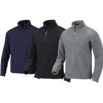 Felpa da lavoro in micropile mezza zip ISSA LINE - 04805 Monviso